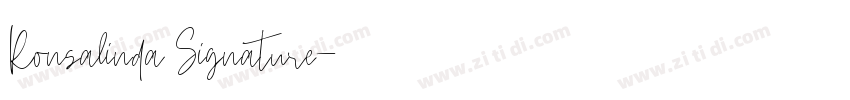 Ronsalinda Signature字体转换